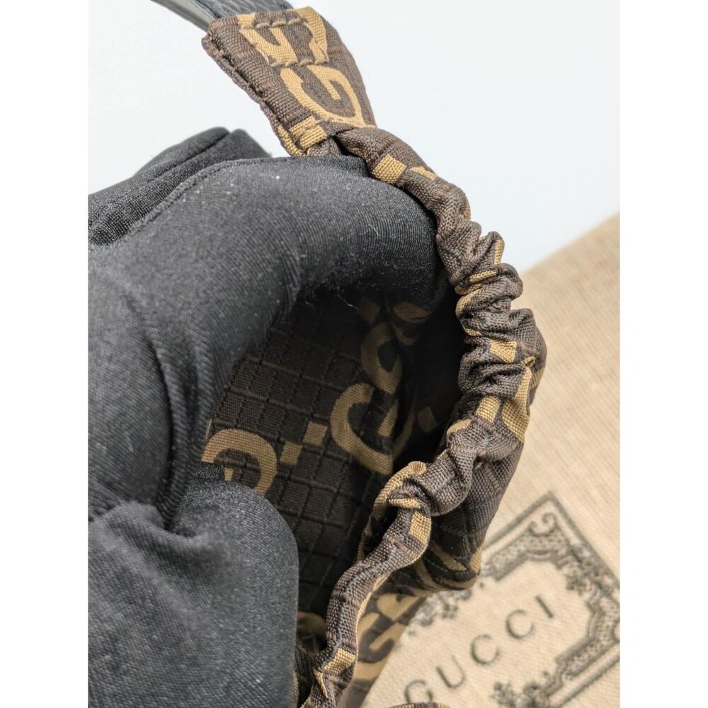 Gucci Ripstop GG Monogram Patch Belt Bag Beige Ebony 80cm 767934 - Picture 7 of 14